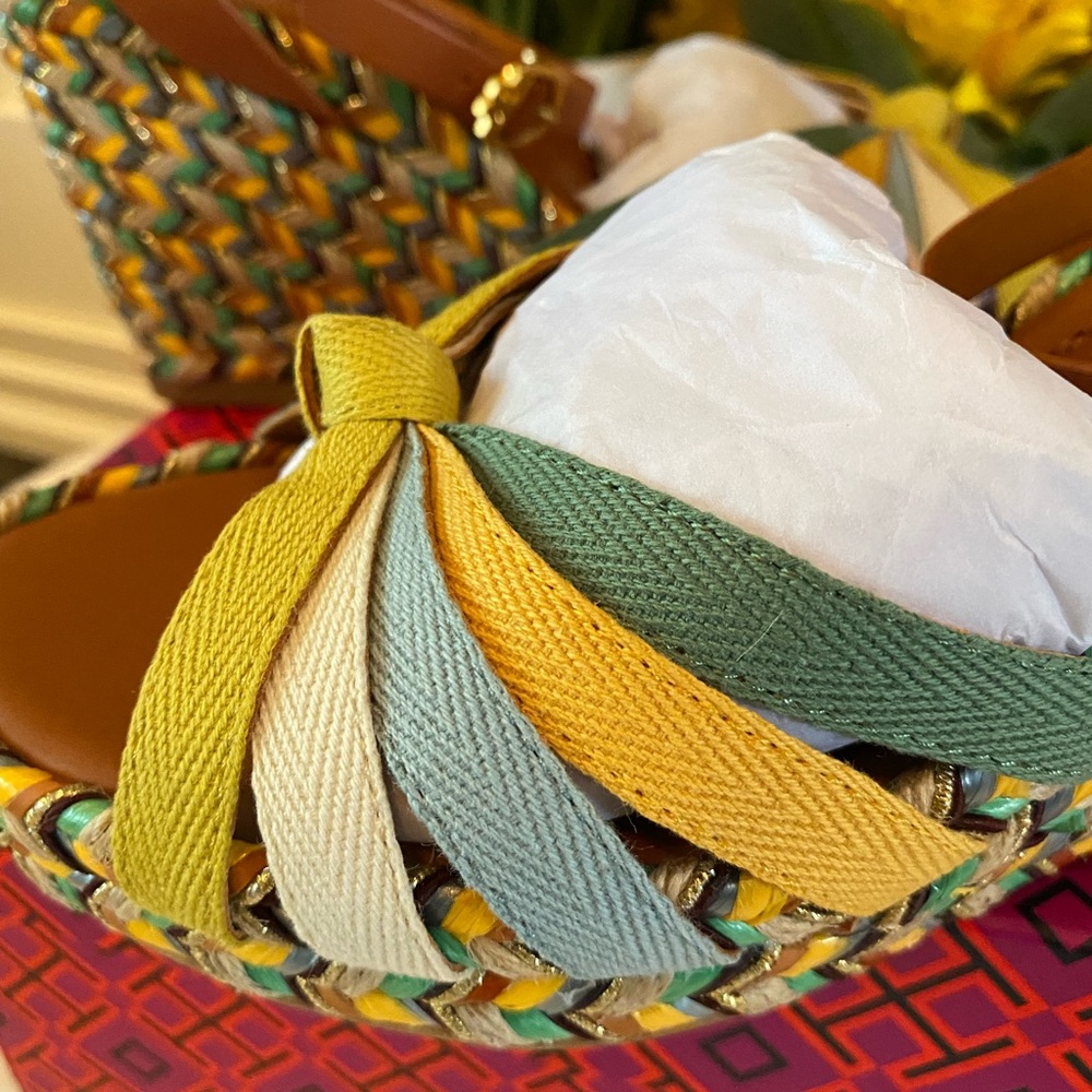 TORY BURCH MULTICOLORED WEDGE ESPADRILLE - Picture 8 of 12